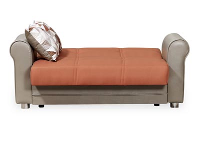 Avalon Plus Prusa Orange Polyester Love Seat,Ottomanson (Previously Casamode)